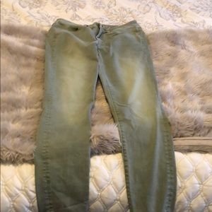 Green Super stretchy skinny jeans
